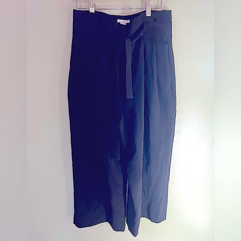 H&M black wide leg trouser size 8